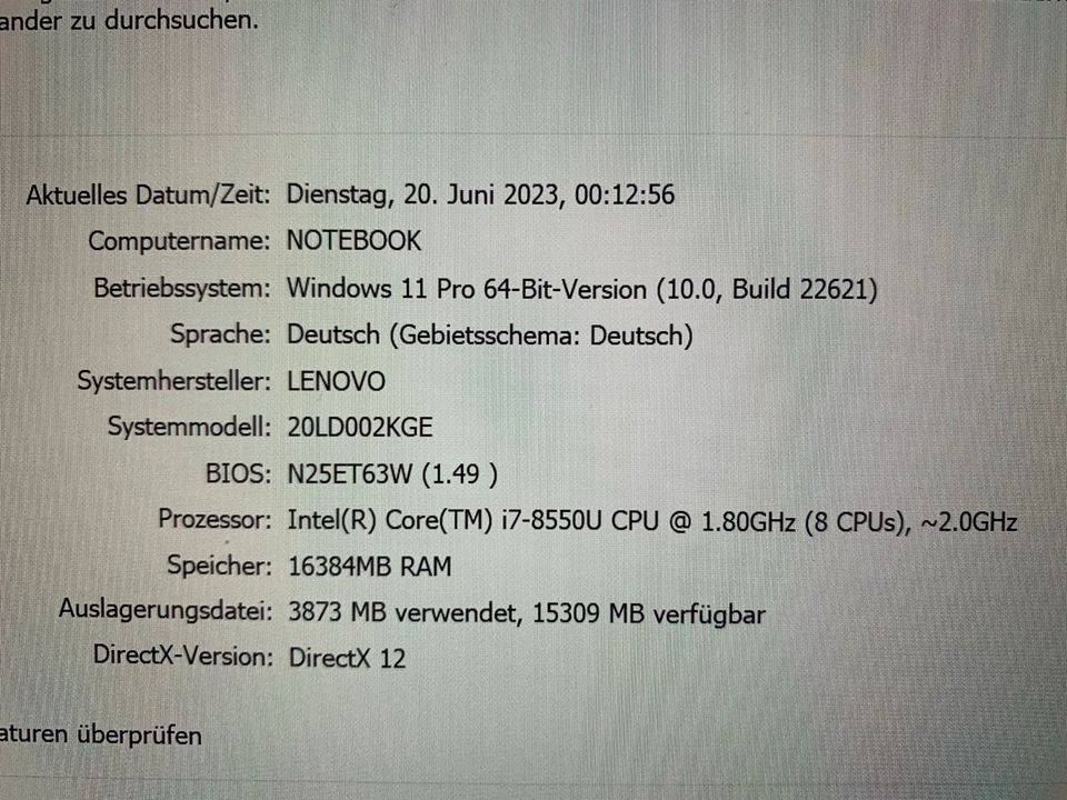 Lenovo X1 Yoga Gen3 -Pen - LAN Adapter - Kamera - Win11 Pro in Heiden