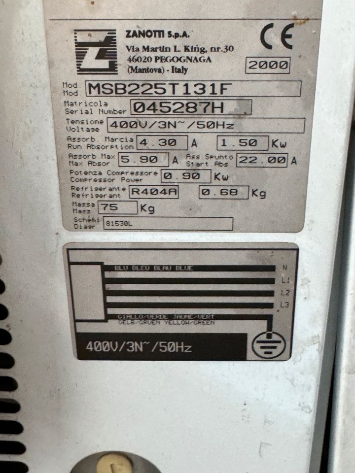 Zanotti MSB225T Uniblock Decken-Kühlaggregat für Kühlzelle in Gronau (Leine)