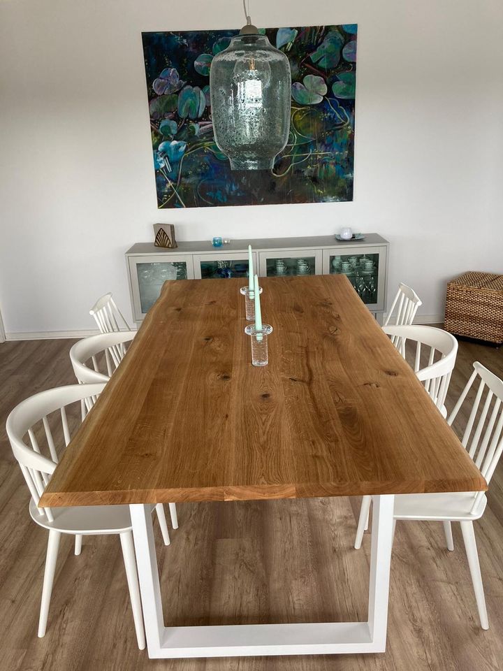 Massiv Eiche Tisch Baumkante Baumtisch Esstisch Holztisch 160x80 in Königswinter