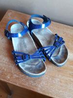 Birkenstock Bali 37 blau Sandale Birkoflor schmal Lack Hessen - Witzenhausen Vorschau