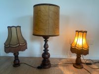 Vintage, antike Lampe  aus Holz, mit Fransen handgefertigt! Nordrhein-Westfalen - Grefrath Vorschau