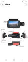 3 Zoll Dashcam Dual Lens Auto Kamera HD 1080P DVR Park Monitor Ca Hessen - Dietzenbach Vorschau