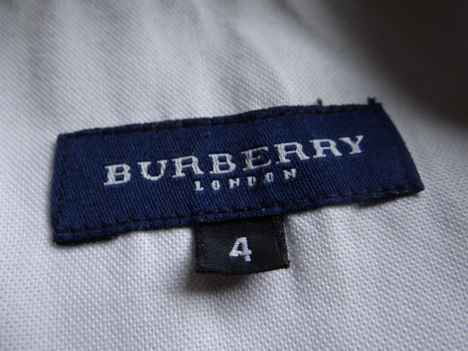 Burberry Hemd langarm checked Muster weiß 50 in Seligenstadt
