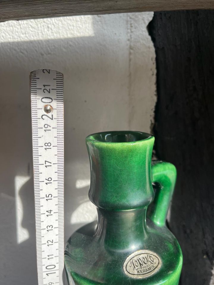 Jopeko Keramik Vase grün Flasche 432 20 Mid Century 70er Henkel in Wuppertal