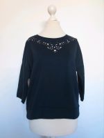 Yessica Sweater/Sweatshirt blau 3/4-Arm mit Perlen/Lochstickerei Hessen - Großenlüder Vorschau