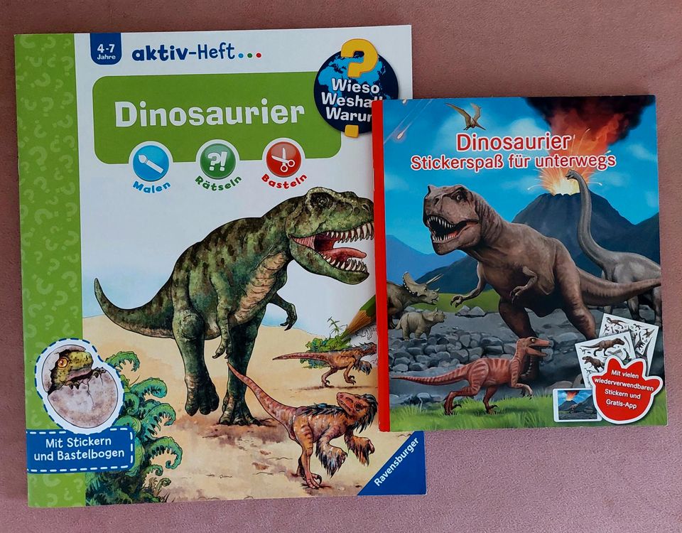 Dinosaurier Aktiv-Heft und Stickerbuch NEU in Weikersheim