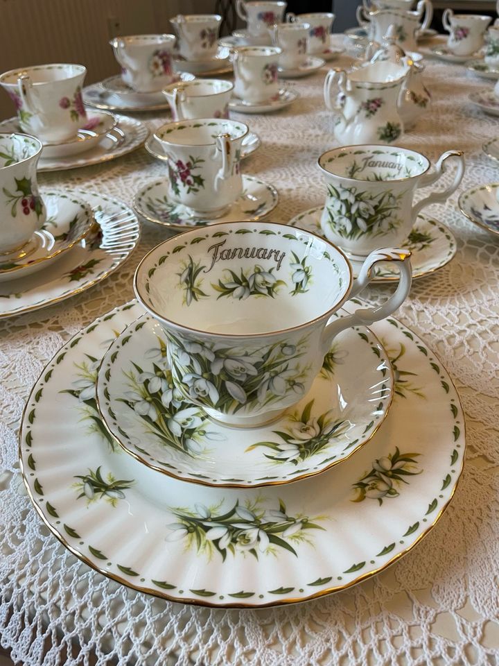 Flowers of the month - Royal Albert - Service - vollständig + TOP in Chemnitz