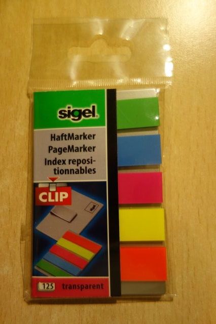 Set Haftformular Haftmarker Clip Card Book Page Marker in Egelsbach