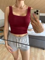 Top basic mit eingenähtem BH cups raffung bordeaux rot XS Bayern - Asbach-Bäumenheim Vorschau
