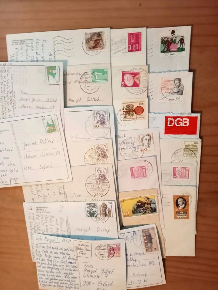 DDR Briefmarken gestempelt in Weinbach