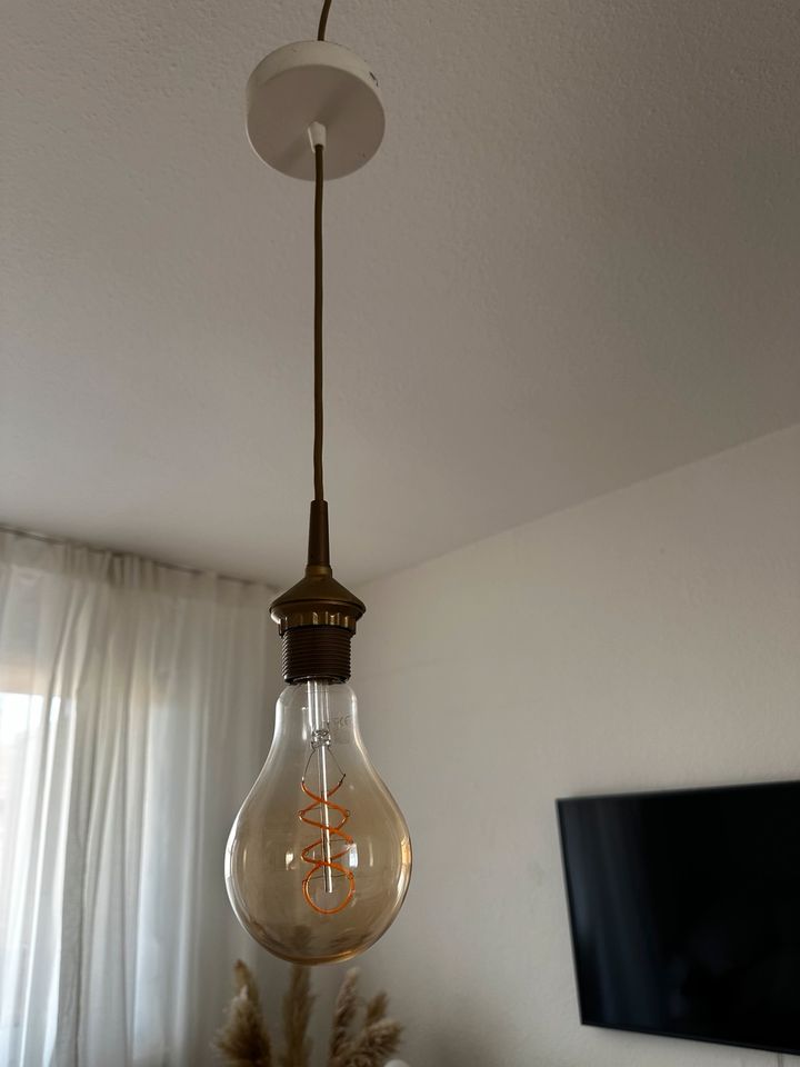 Decke leuchte Vintage Gold mit Befestigung Ikea Lampe Leuchte in Mannheim