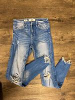 Jeans ripped blau skinny low waist rise xs 34 Nordrhein-Westfalen - Bocholt Vorschau