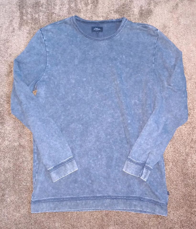 S.Oliver Herren Pullover Sweatshirt Gr. L blau in Dassow