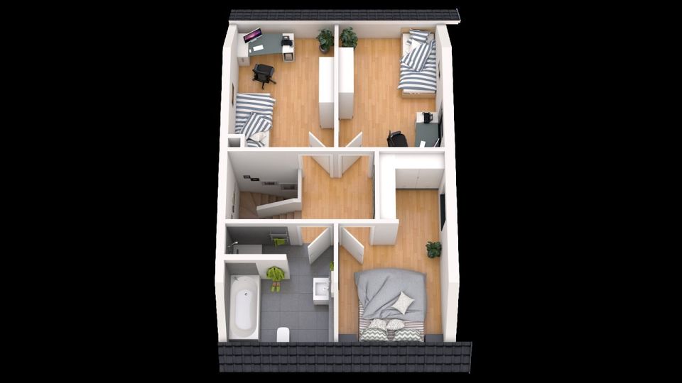 Doppelt sparen.  Doppelhaushälfte als klimafreundlicher Neubau mit PV - Anlage. Kfw Förderung (100.000,--  ab 1,73% . Energiekosten zusätzlich gespart in Herford