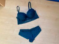 Sexy Spitzen Dessous Push-Up BH & Panty Slip Etam 75C 36 Petrol Sachsen - Plauen Vorschau