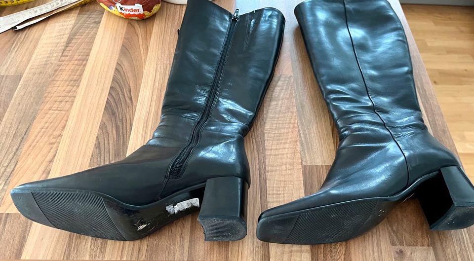 Damen | Garbor | Leder | Stiefel | Schwarz | Kalt Gefüttert | 36 in Hamburg