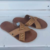 Sandalen Gr. 36 von UGG Leder-Pantoletten in Camel UGG Schuhe Duisburg - Rheinhausen Vorschau