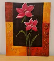 3D Bild Leinwandbild Handgemalt Blumen 60x50 Hessen - Dietzhölztal Vorschau