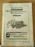 Sätabelle, Drillmaschine D7-25/-30/-33/-40/-50 sowie Junior Niedersachsen - Osnabrück Vorschau