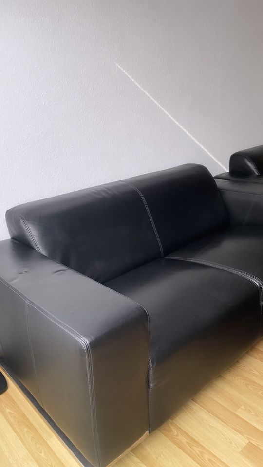 Leder Sofa Designer Couch 2 sitzer und Sessel in Mannheim