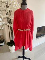 Long Pullover Strickkleid Lachsfarbe Rot Onesize Niedersachsen - Hammah Vorschau