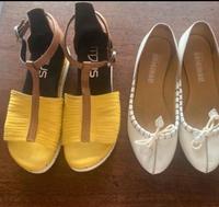 *MJUS* Sandaletten gelb+*Clarks Original*Ballerinas weiß Nordrhein-Westfalen - Erftstadt Vorschau