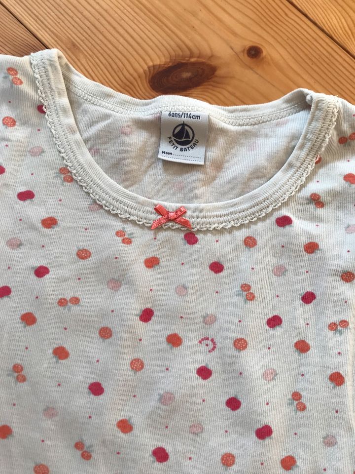 Petit Bateau Unterhemd T-Shirt Gr 114 in Igel