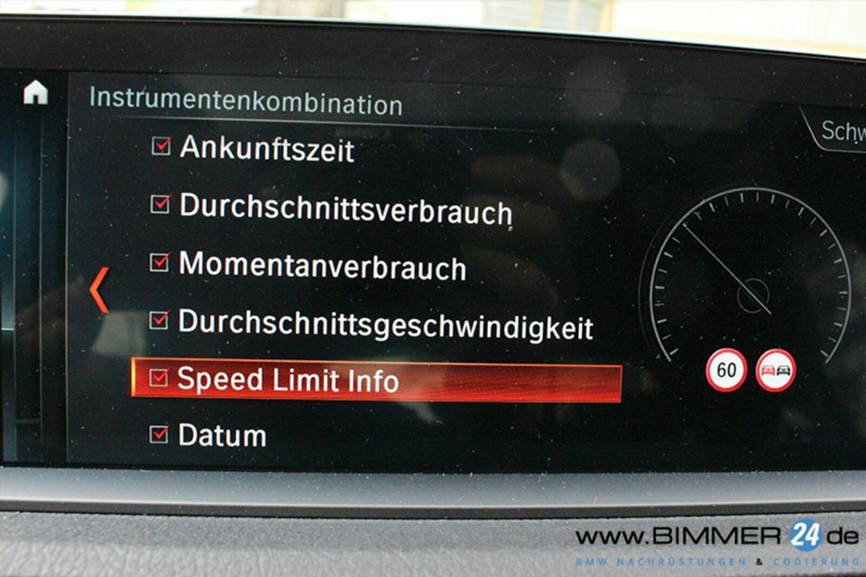 ⭐BMW SLI Speed Limit Info F10 F20 F30 F45 F46 F48 G01 G30 F56 F60 in Besigheim