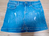 Jeans Rock mit Perlen C&A 140 mit Verstellbarem Gummizug Bayern - Freystadt Vorschau