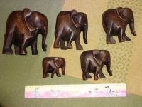 Elefantengruppe Elefantenherde Elefanten aus Holz Brandenburg - Schorfheide Vorschau