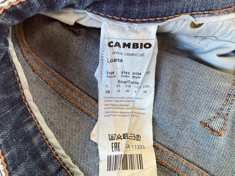 Cambio Jeans Loana blau used Optik Größe 38 in Nürnberg (Mittelfr)