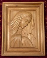Großes Holzrelief/-bild Madonna, handgeschnitzt im Holzrahmen Rheinland-Pfalz - Steiningen Vorschau