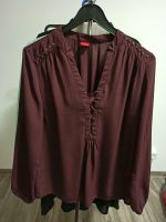 Chiffon Bluse Bordeaux weinrot 38 livre Schnürung V-Ausschnitt Bayern - Monheim Vorschau