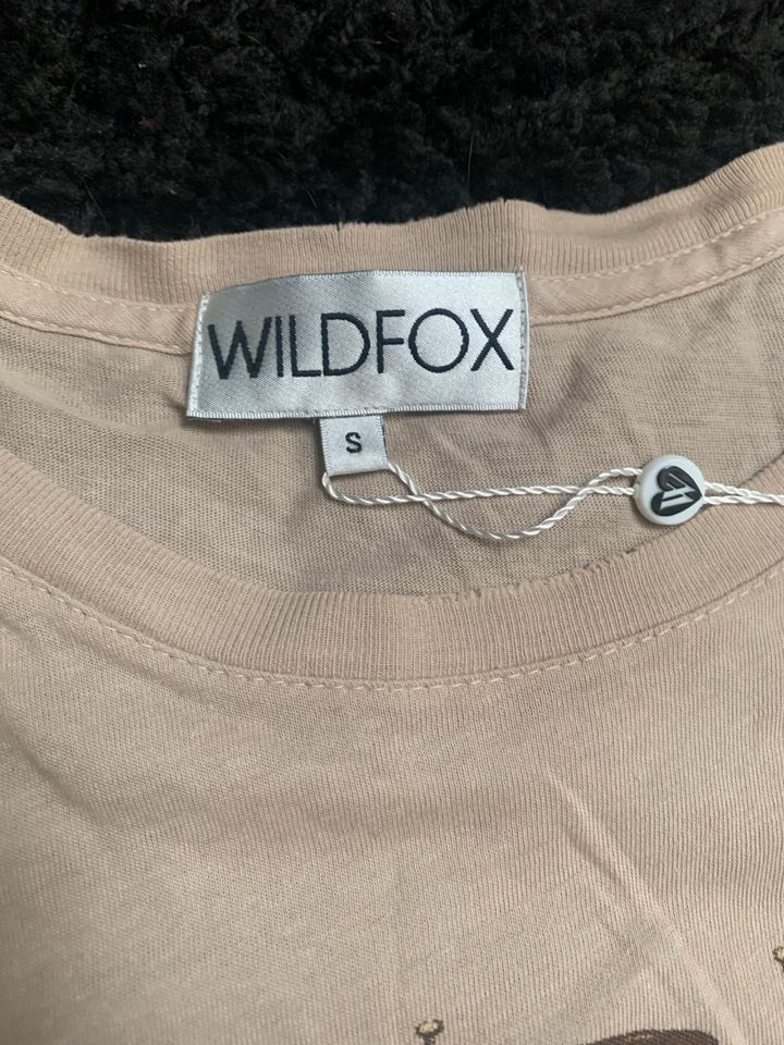 Neu Wildfox Damen T-Shirt Sweatshirt Flaggen langärmelige Größe S in Neuss