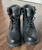 Coole Schnür-Boots⚡️❤️⚡️ Gr.38 schwarz, gefüttert. Sachsen-Anhalt - Sülzetal Vorschau