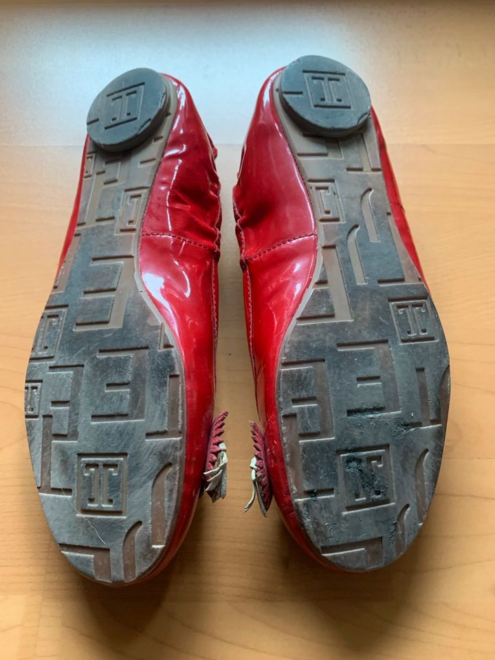 Jette Joop Ballerina in rot mit Gummizug Lack 37 / 37,5 in Dresden