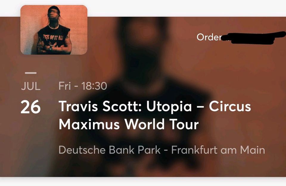 1x Stehplatz Travis Scott Utopia (26.07.) in Flensburg