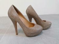 Goldene High Heels Pumps Glitzer Jumex Echtes Leder Größe 35 Nordrhein-Westfalen - Brilon Vorschau