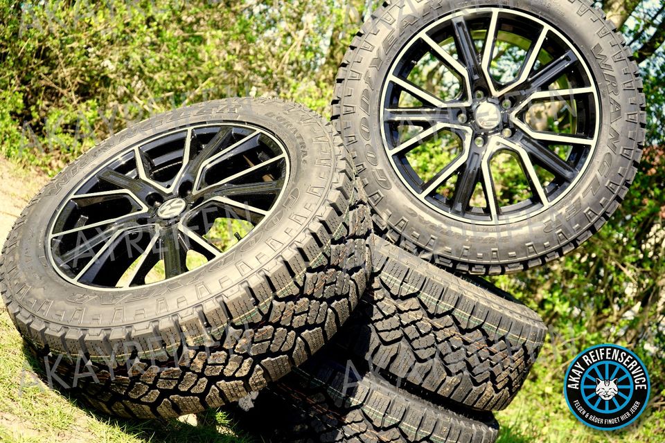 ➡️ 19 ZOLL MEGA OFFROAD ➡️ VW AMAROK 255/55 R19 GOODYEAR ➡️ 2DRV ALUFELGEN WH34 FELGEN SOMMERRÄDER SOMMERREIFEN REIFEN RÄDER POR ➡️ WRANGLER DURATRAC ➡️ 5X120 8,5X19 ET50 ABE ➡️ AUCH 3L 190KW SCHWARZ◄ in Melle