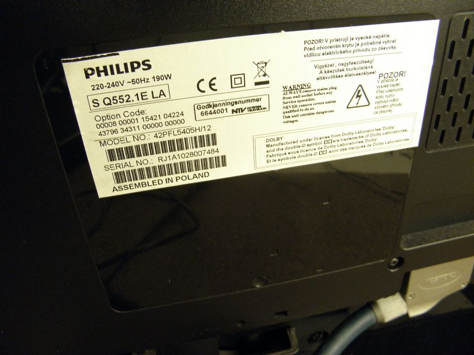 PHILIPS 42 PFL 5405 LCD TV - kein Versand in Lütjensee