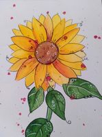 florale Aquarell Postkarte "Sonnenblume" Baden-Württemberg - Gutach Vorschau