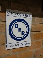 DER Reisebüro Emaille Email Schild Urlaub Reklamer 60er Jahre Baden-Württemberg - Karlsruhe Vorschau