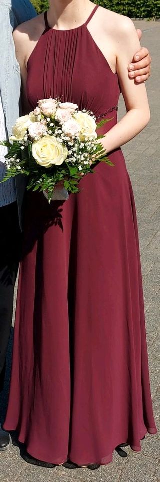 Abi Kleid,Abendkleid, Neckholder, in Bordeaux, Gr.34 (XS) in Dessau-Roßlau