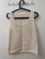 Weiß cremefarbenes Mango Top Stricktop Boho Strandtop Saarbrücken-West - Altenkessel Vorschau