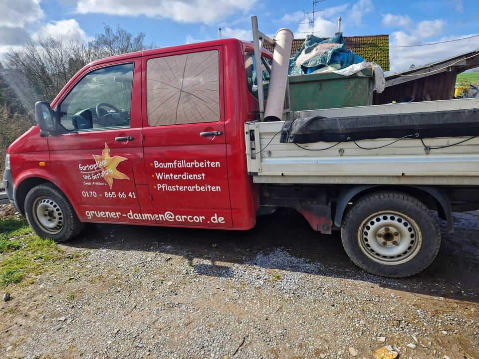 Vw T5 2.5 Liter Doka Pritsche 8 fach bereift in Solingen