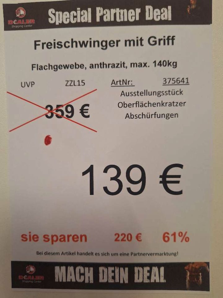 Esszimmerstuhl, Schwingstuhl, Küchenstuhl, grau, statt 359€ in Zeitz