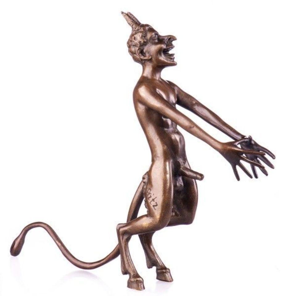 Bronzefigur Wiener Art Teufel signiert in Koblenz
