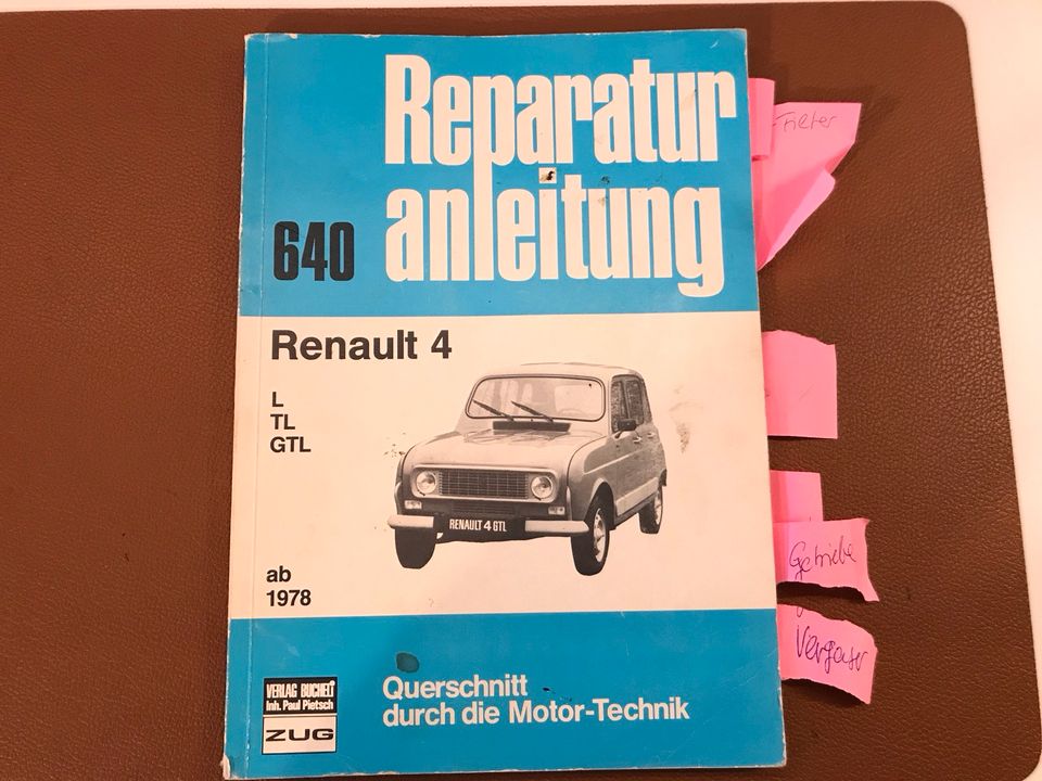 Set Reparaturanleitungen Renault R4 / ISBN 3-7168-1571-3 & Etzold in Moosburg a.d. Isar