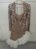 ASOS Luxe Kleid 36 Gold beige Pailletten Niedersachsen - Göttingen Vorschau