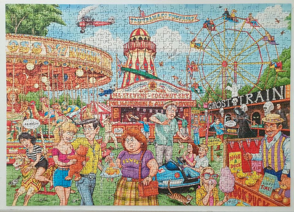 1000 Teile Puzzle Ravensburger - Best of British 21 Jahrmarkt in Burscheid